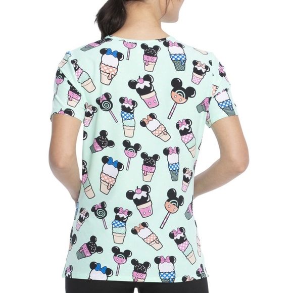 Disney mickey mouse ice cream social scrub top size 2x. Ice cream mickey mouse. - Picture 8 of 9